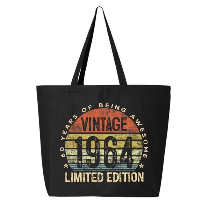 60 Year Old Gifts Vintage 1964 Limited Edition 60th Birthday 25L Jumbo Tote