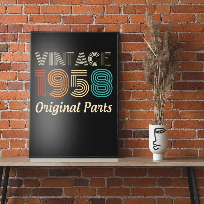 65 Year Old Gifts Born In 1958 Vintage 65th Birthday Retro Poster