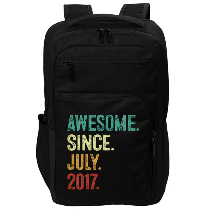 6 Year Old Awesome Since July 2017 6th Birthday Impact Tech Backpack