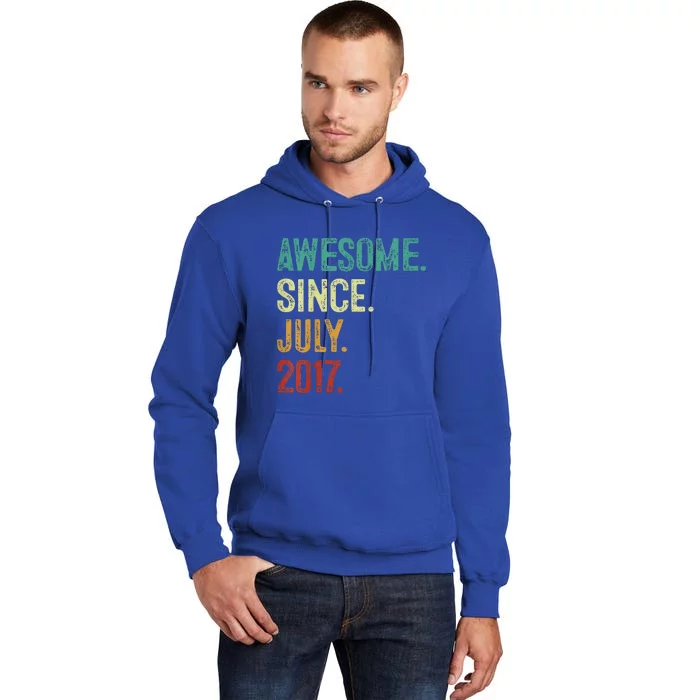 6 Year Old Awesome Since July 2017 6th Birthday Tall Hoodie