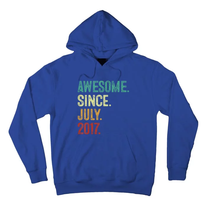 6 Year Old Awesome Since July 2017 6th Birthday Tall Hoodie