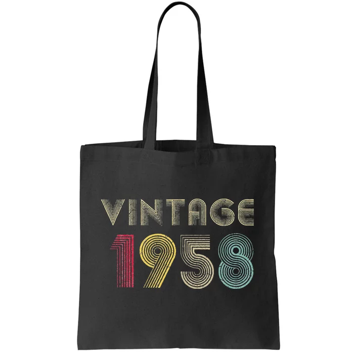 65 Years Old Gifts Vintage 1958 65th Birthday Womens Tote Bag