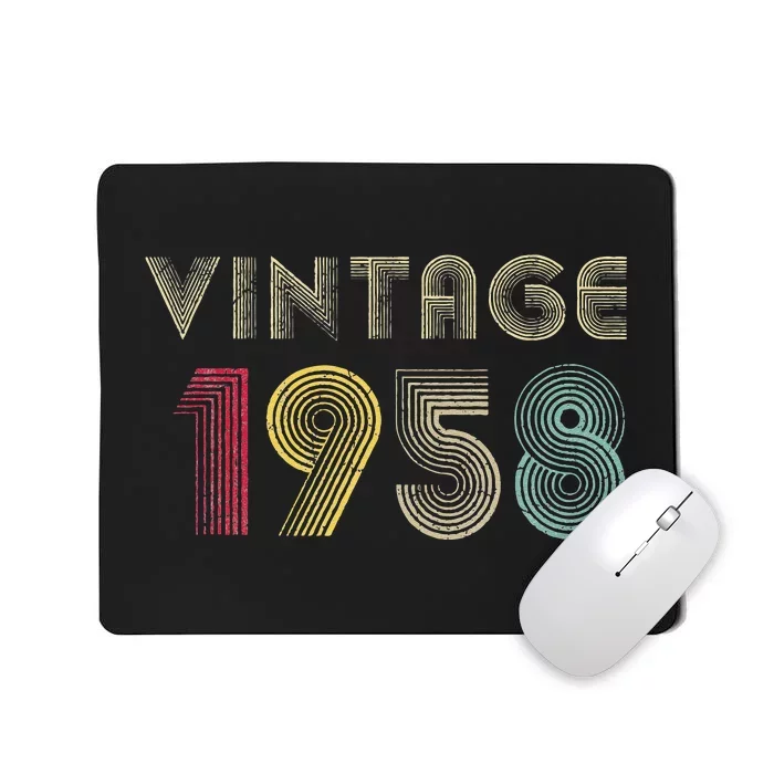 65 Years Old Gifts Vintage 1958 65th Birthday Womens Mousepad