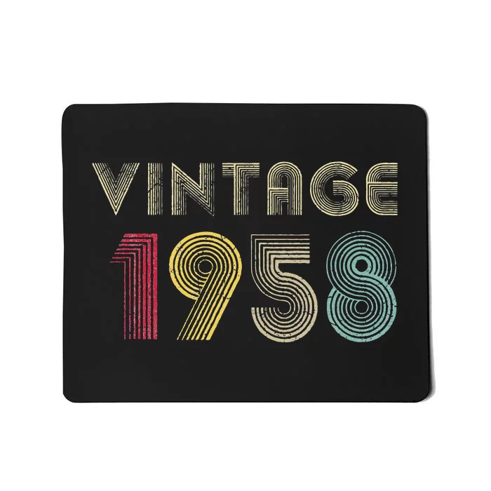 65 Years Old Gifts Vintage 1958 65th Birthday Womens Mousepad