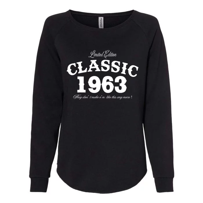 60 Year Old: Vintage Classic Car 1963 60th Birthday Womens California Wash Sweatshirt