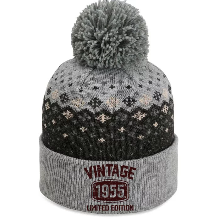 69 Years Old Vintage 1955 Limited Edition 69th Birthday The Baniff Cuffed Pom Beanie