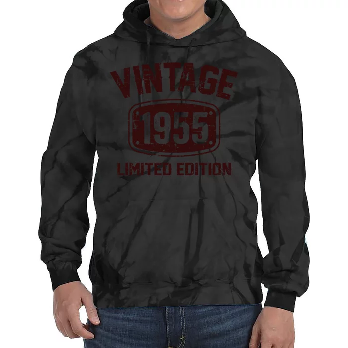 69 Years Old Vintage 1955 Limited Edition 69th Birthday Tie Dye Hoodie