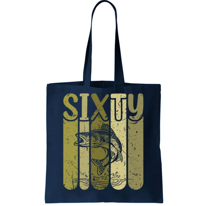 60 Years Old Walleye Fishing 60th Birthday Tote Bag