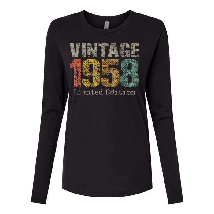 66 Year Old Gifts Vintage 1958 Limited Edition 66th Birthday Womens Cotton Relaxed Long Sleeve T-Shirt