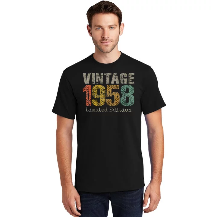 66 Year Old Gifts Vintage 1958 Limited Edition 66th Birthday Tall T-Shirt