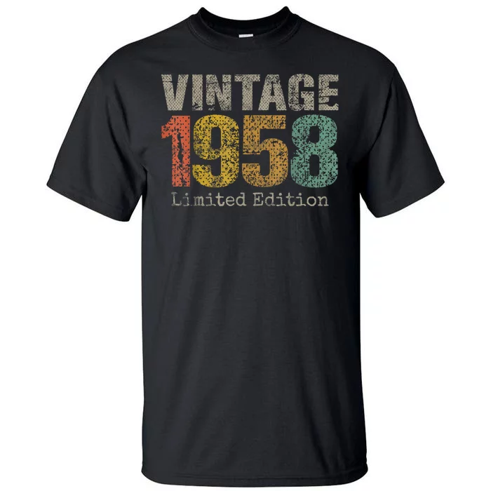 66 Year Old Gifts Vintage 1958 Limited Edition 66th Birthday Tall T-Shirt