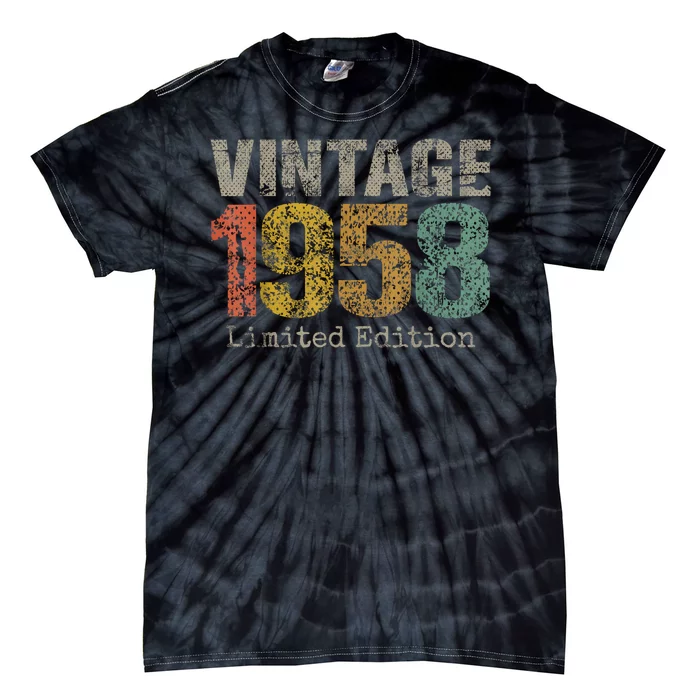 66 Year Old Gifts Vintage 1958 Limited Edition 66th Birthday Tie-Dye T-Shirt