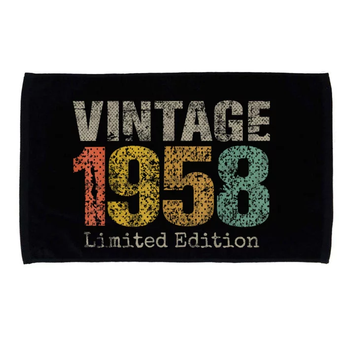 66 Year Old Gifts Vintage 1958 Limited Edition 66th Birthday Microfiber Hand Towel