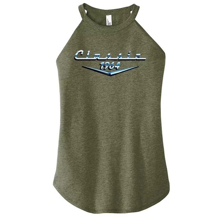 60 Year Old Vintage Classic Car 1964 60th Birthday Women’s Perfect Tri Rocker Tank