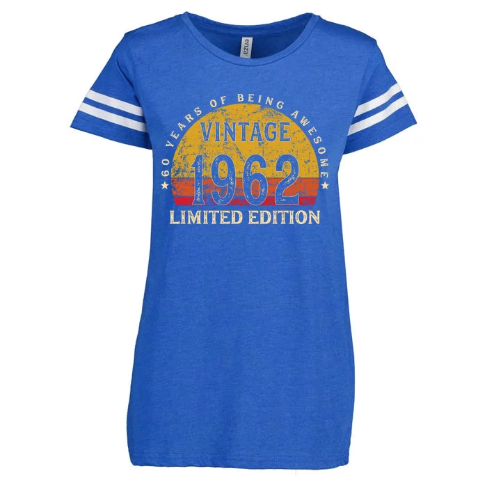 60 Year Old Gifts Retro Vintage 1962 Limited Edition 60th Birthday Enza Ladies Jersey Football T-Shirt