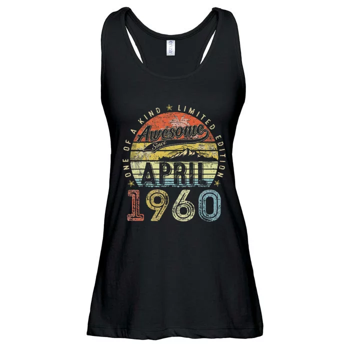 64 Year Old Vintage April 1960 64th Birthday Ladies Essential Flowy Tank