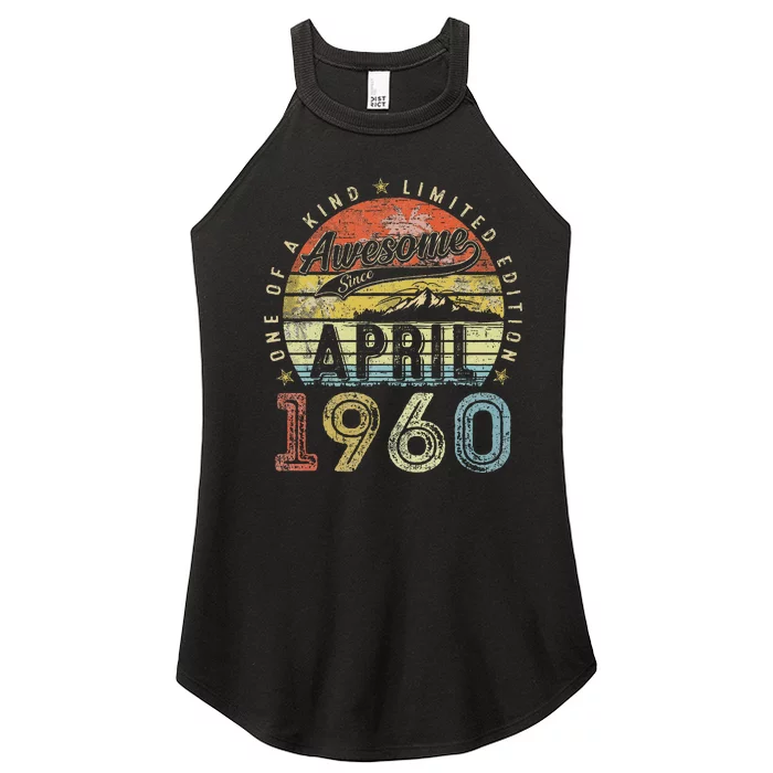 64 Year Old Vintage April 1960 64th Birthday Women’s Perfect Tri Rocker Tank