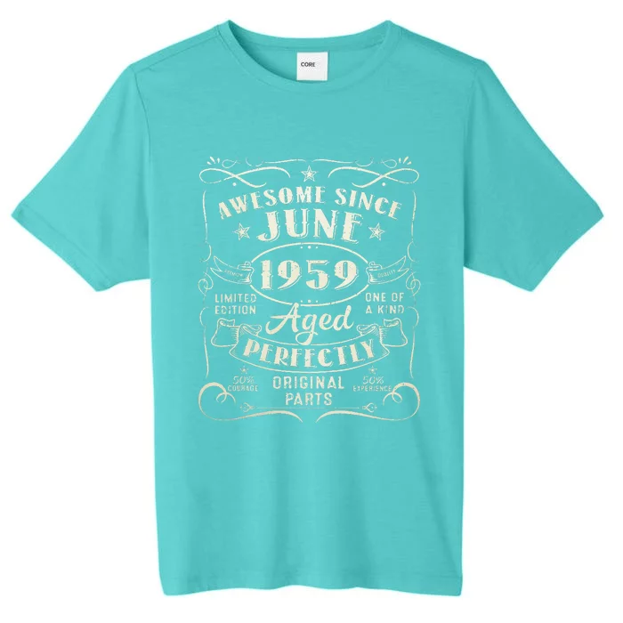 64 Year Old Awesome Since June 1959 64th Birthday ChromaSoft Performance T-Shirt