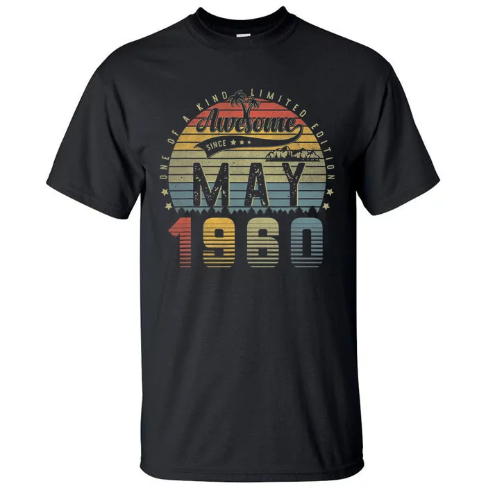 63 Year Old Awesome Since May 1960 63th Birthday Gifts Tall T-Shirt