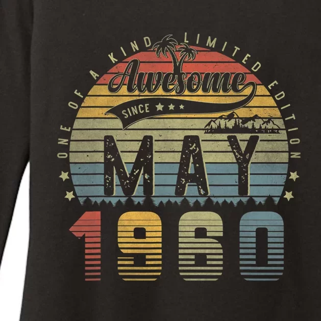 63 Year Old Awesome Since May 1960 63th Birthday Gifts Womens CVC Long Sleeve Shirt