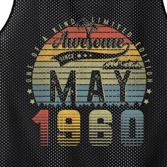 63 Year Old Awesome Since May 1960 63th Birthday Gifts Mesh Reversible Basketball Jersey Tank