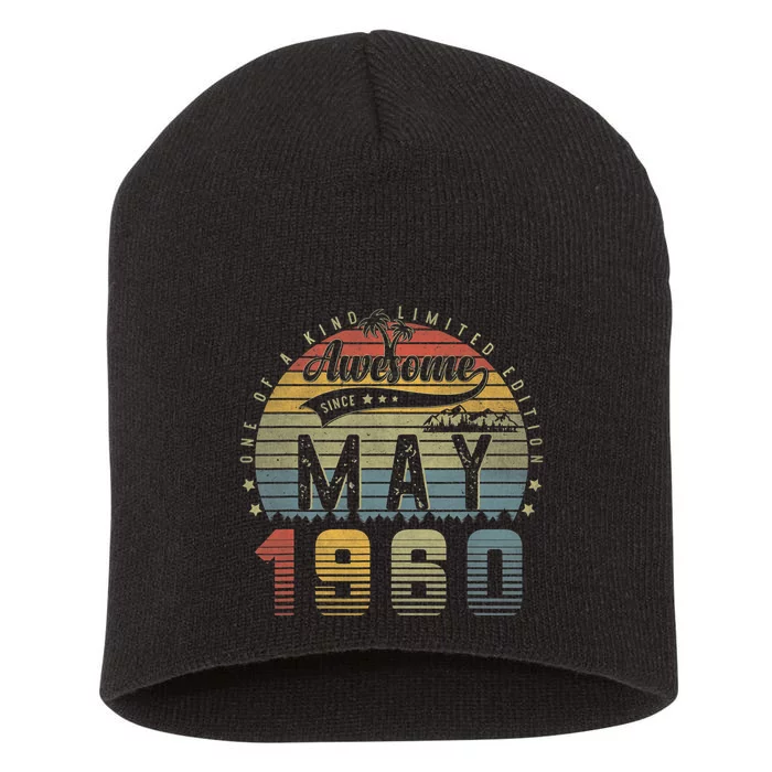 63 Year Old Awesome Since May 1960 63th Birthday Gifts Short Acrylic Beanie