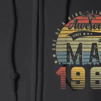 63 Year Old Awesome Since May 1960 63th Birthday Gifts Full Zip Hoodie