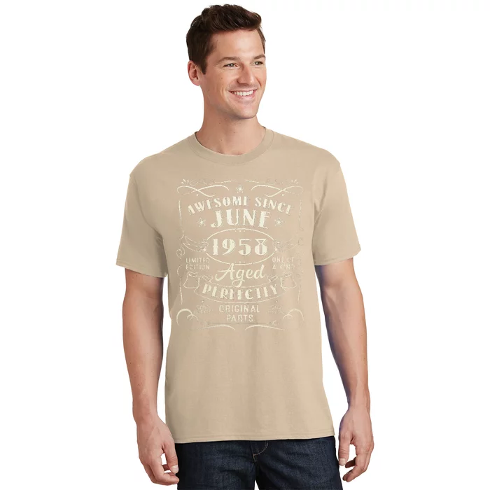 65 Year Old Awesome Since June 1958 65th Birthday T-Shirt