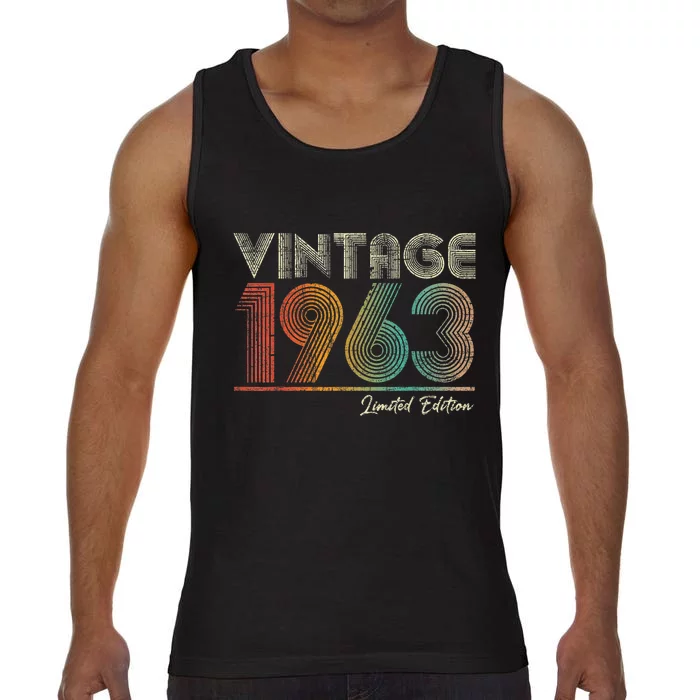 60 Years Old Vintage 1963 60th Birthday Gifts For Wo Comfort Colors® Tank Top