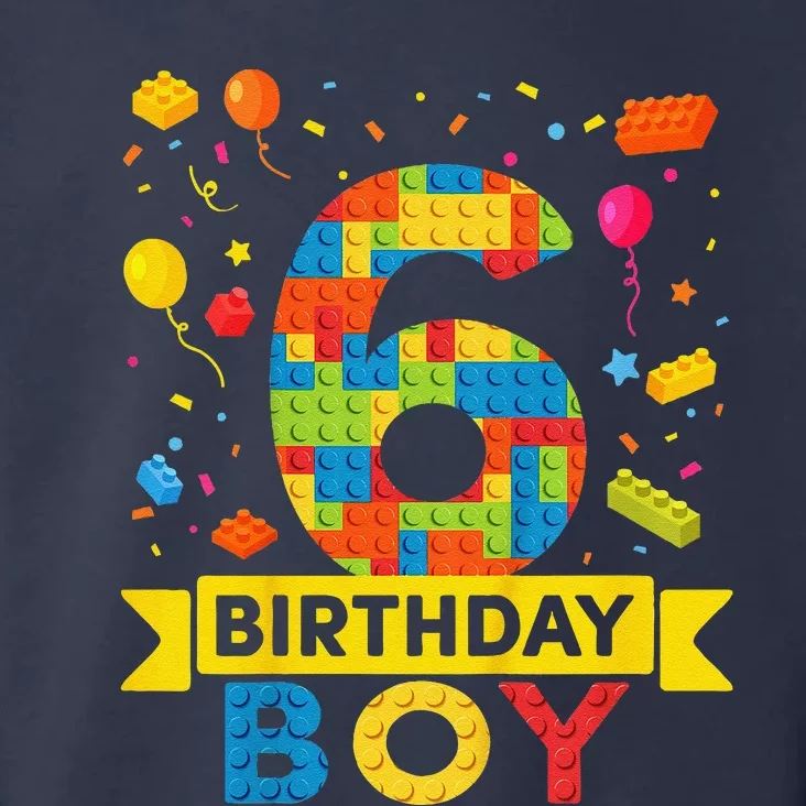 6 Year Old Building Blocks 6th Birthday Boy Toddler Hoodie