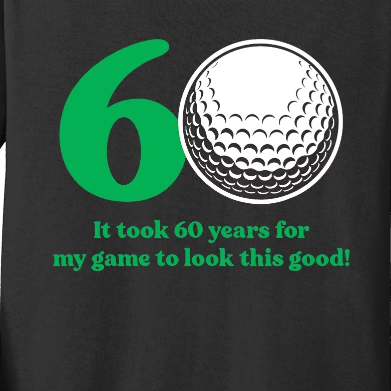 60 Year Old Golfer: Golfing Golf 60th Birthday Kids Long Sleeve Shirt