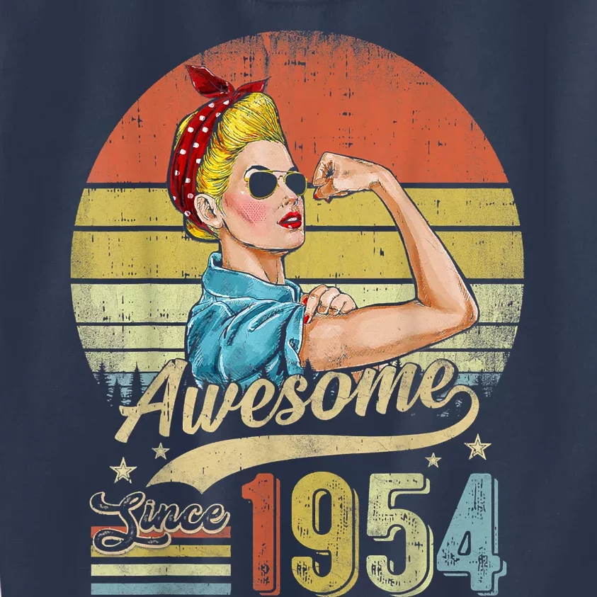 69 Year Old Awesome Since 1954 69th Birthday Gifts Kids Sweatshirt