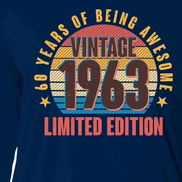 60 Years Of Being Awesome 1963 Limited Edition Vintage Retro Cooling Performance Long Sleeve Crew