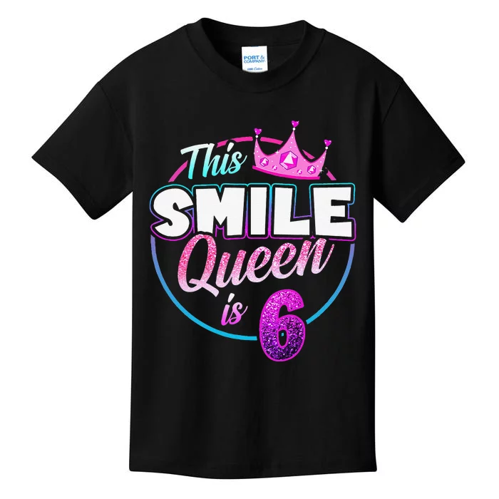 6 Year Old Gift This Slime Queen Is 6th Birthday N Cute Kids T-Shirt