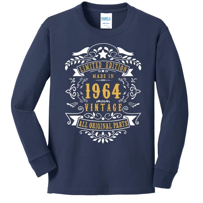 60 Years Old 60th Birthday Made Born In 1964 Idea Kids Long Sleeve Shirt