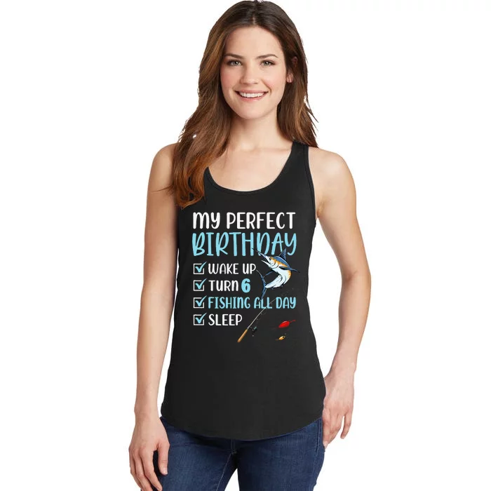 6 Year Old Fishing Birthday Party 6th Bday Six Ladies Essential Tank