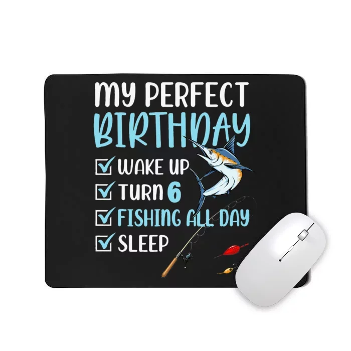 6 Year Old Fishing Birthday Party 6th Bday Six Mousepad