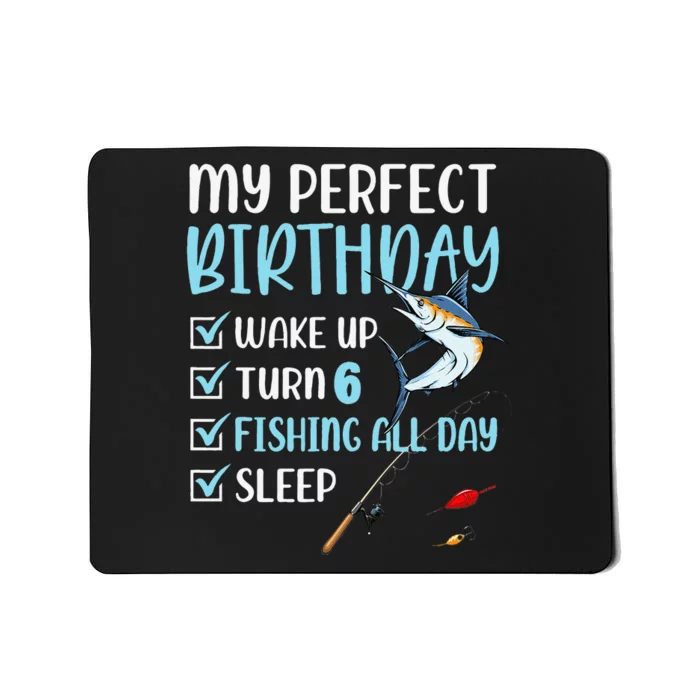 6 Year Old Fishing Birthday Party 6th Bday Six Mousepad