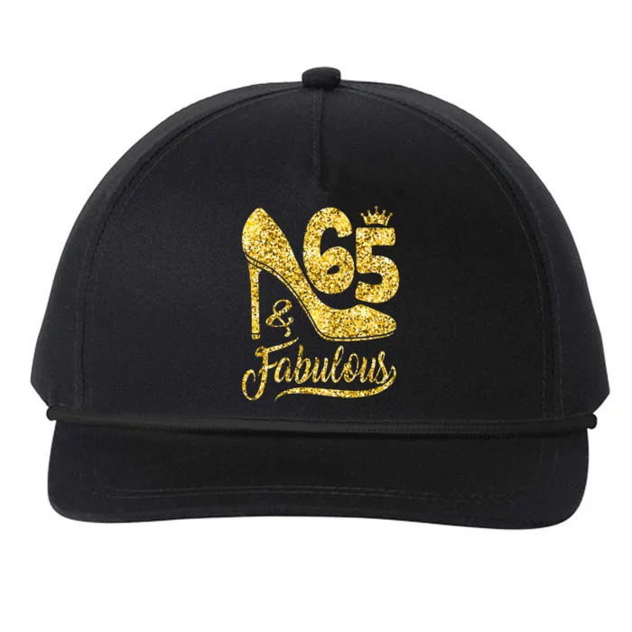 65 Years Old Gifts 65 & Fabulous 65th Birthday high heels Snapback Five-Panel Rope Hat