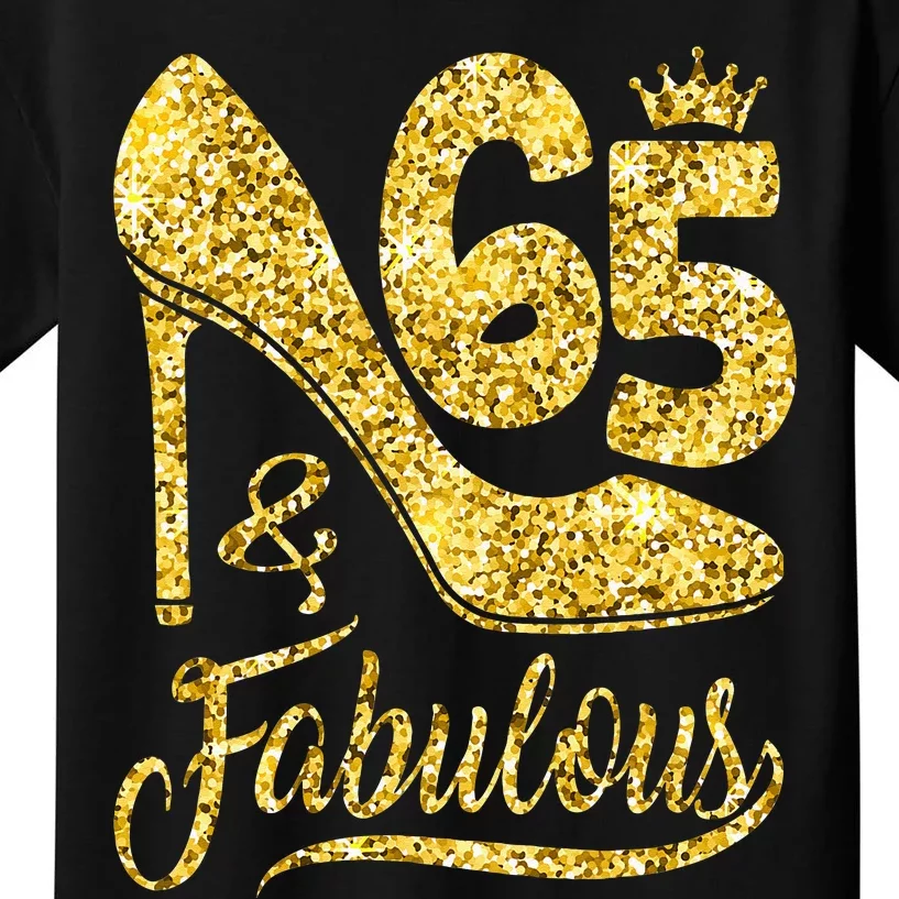 65 Years Old Gifts 65 & Fabulous 65th Birthday high heels Kids T-Shirt