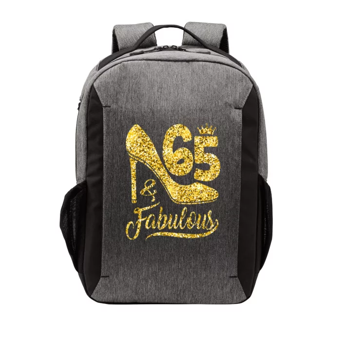 65 Years Old Gifts 65 & Fabulous 65th Birthday high heels Vector Backpack