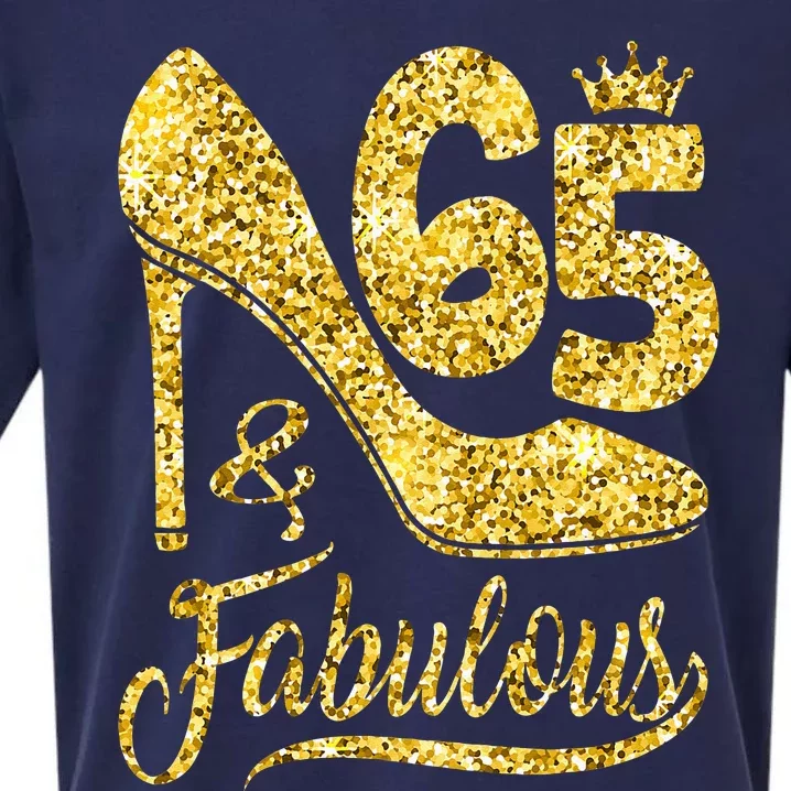 65 Years Old Gifts 65 & Fabulous 65th Birthday high heels Sueded Cloud Jersey T-Shirt