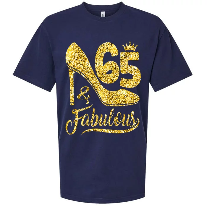 65 Years Old Gifts 65 & Fabulous 65th Birthday high heels Sueded Cloud Jersey T-Shirt