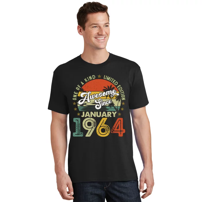 60 Years Old Vintage January 1964 Gifts 60th Birthday Wo T-Shirt