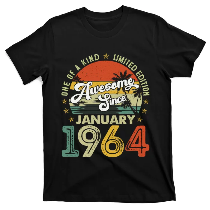 60 Years Old Vintage January 1964 Gifts 60th Birthday Wo T-Shirt