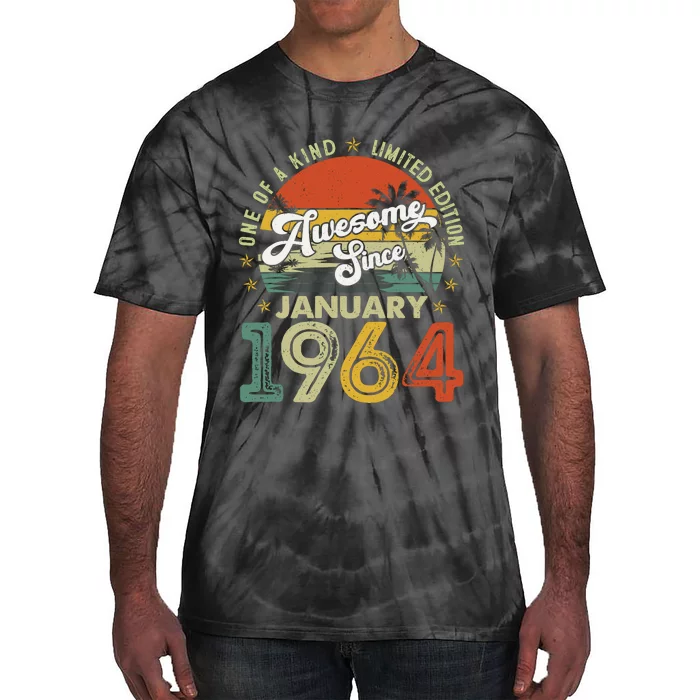 60 Years Old Vintage January 1964 Gifts 60th Birthday Wo Tie-Dye T-Shirt