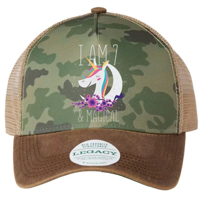 7 Years Old Unicorn Legacy Tie Dye Trucker Hat