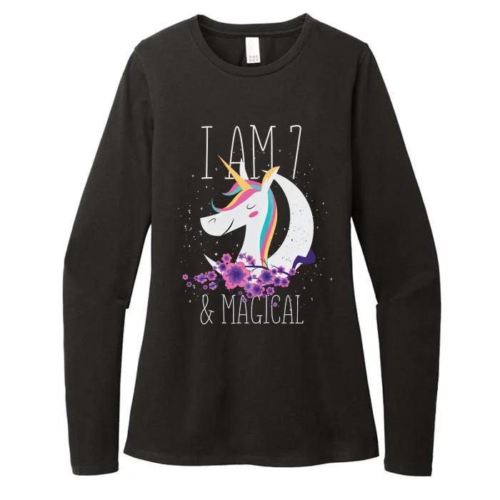 7 Years Old Unicorn Womens CVC Long Sleeve Shirt