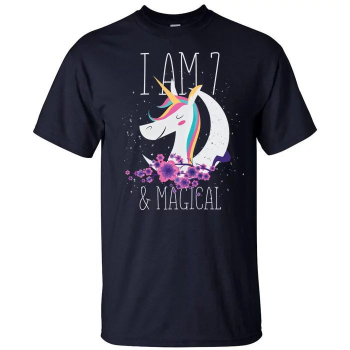 7 Years Old Unicorn Tall T-Shirt