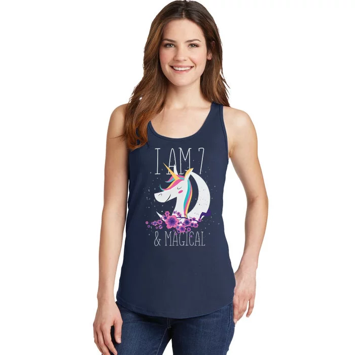 7 Years Old Unicorn Ladies Essential Tank